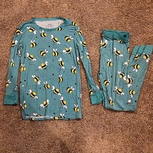 Little Sleepies - Size 16 - Teal Bees